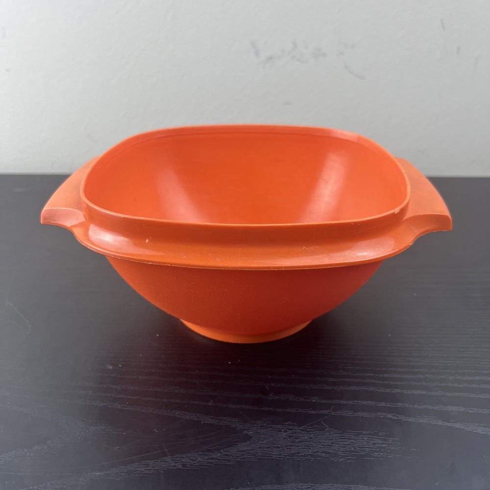Vintage Tupperware Servalier Bowl 840-4 Burnt Orange Round MCM No Lid